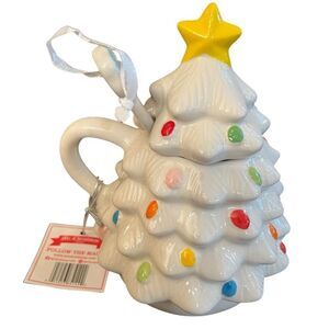 Mr Christmas tree mug with lid and spoon NEW